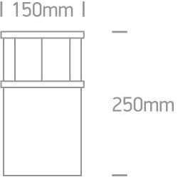 ONE Light - 67236/AL Aluminium 25cm E27 15w IP54
