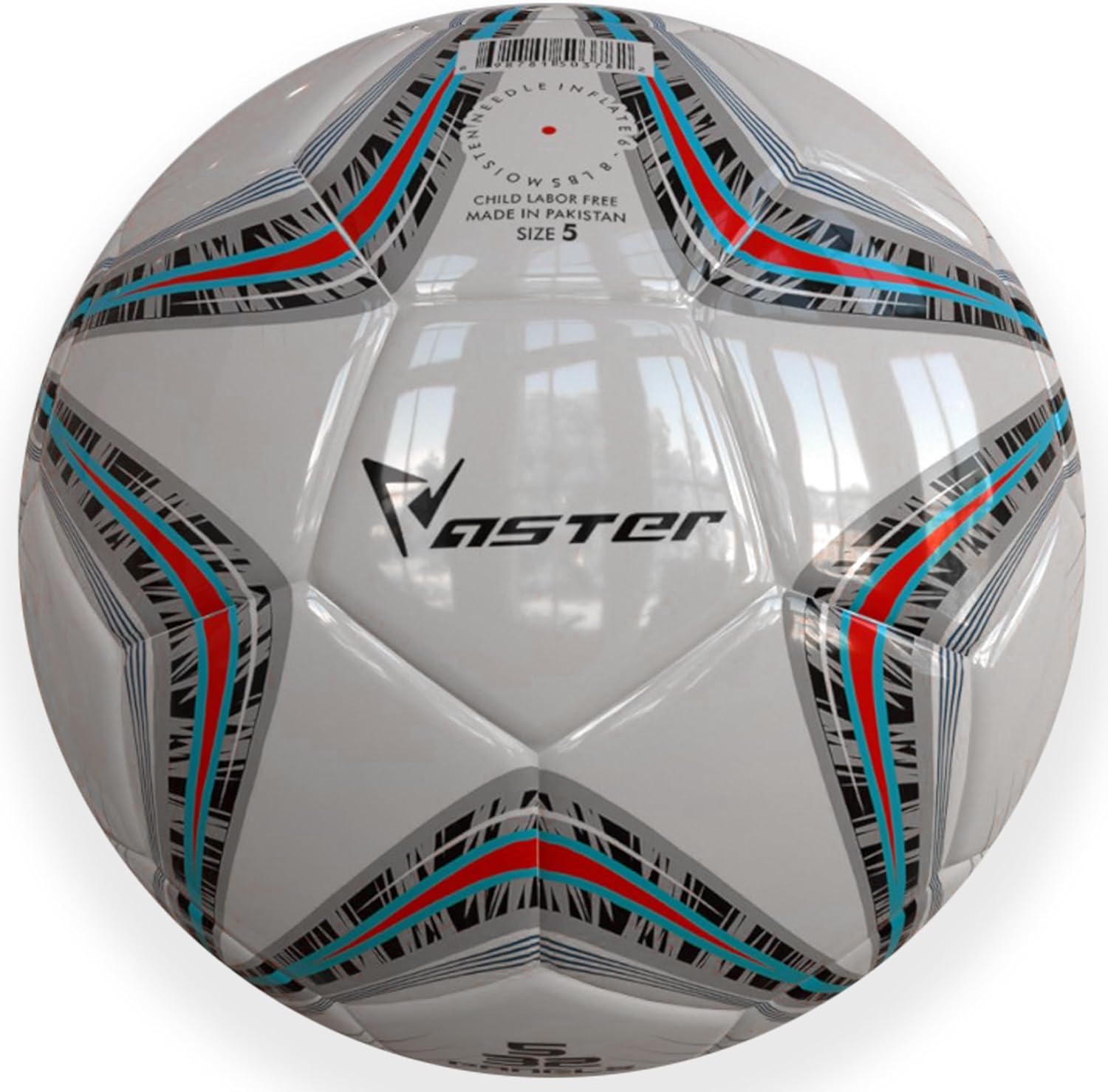 VASTER Goal Fußball Offizielle Größe 5 Weicher PVC-Fußball Spiele Training Liga Outdoor Sportspiele Wasserabweisend Handgenäht 500g