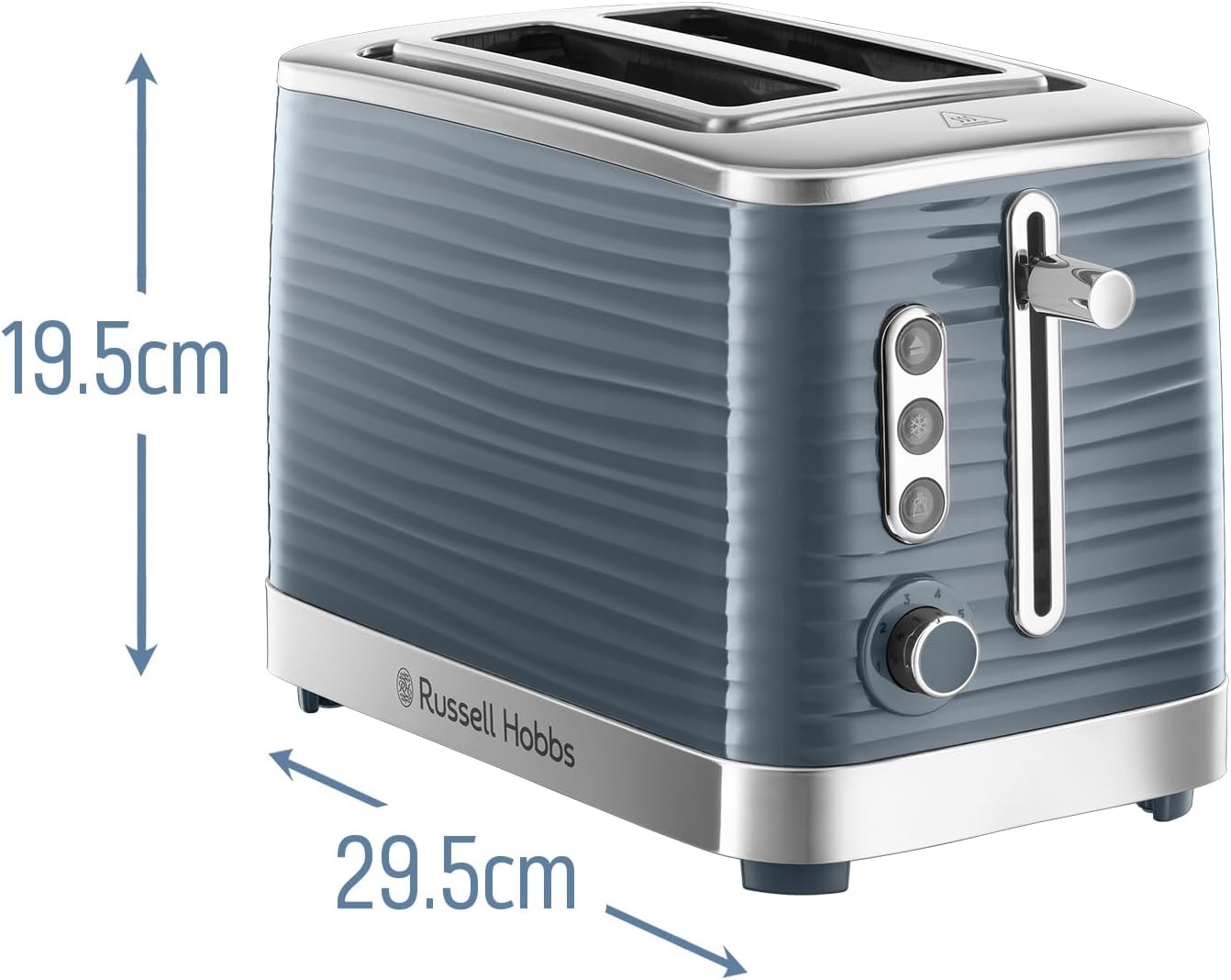Russell Hobbs Inspire Grey Frühstückset Toaster, Wasserkocher und Kaffeemaschine