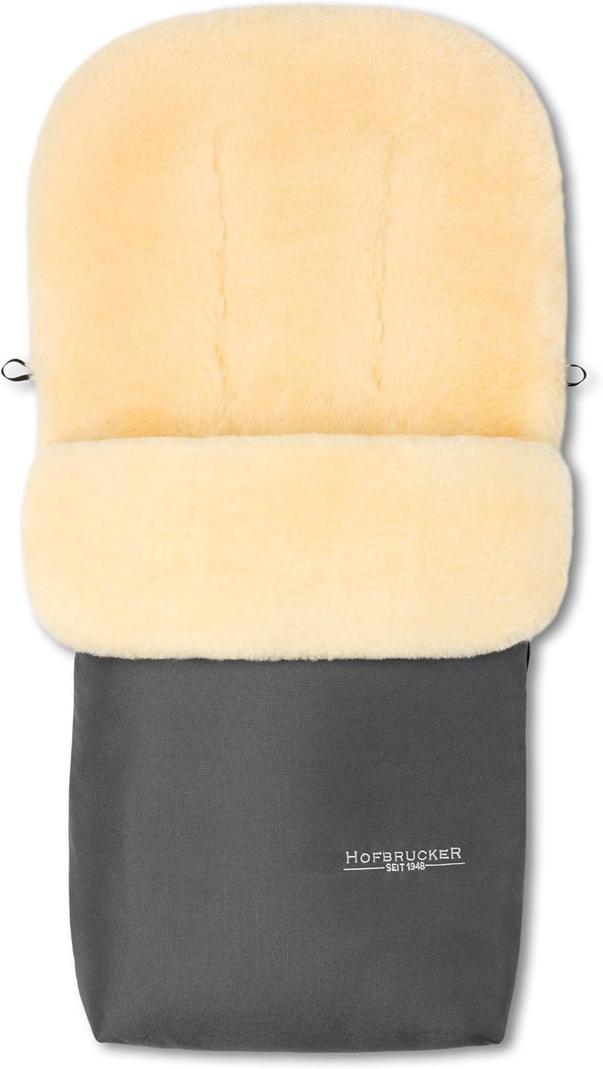 Hofbrucker Lammfell-Fu?sack Putzi Kinderwagen, Buggy/Winterfu?sack wind- & wasserabweisend/Warmer Fu?sack Oberteil abnehmbar/echtes Lammfell/Made in Germany
