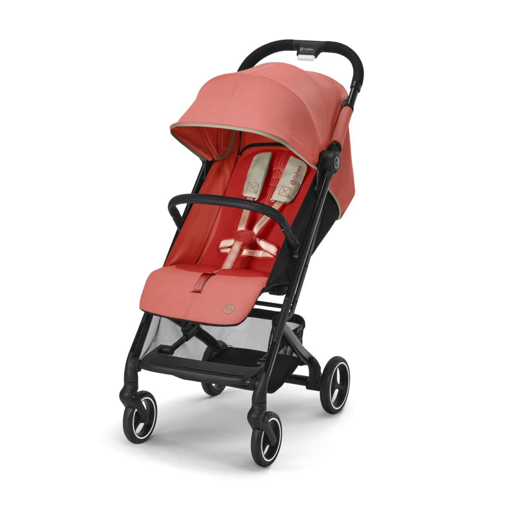 Cybex Gold Kinderwagen Beezy mit One-Pull Harness, Ab Geburt bis ca. 4 Jahre (max. 22 kg), Kompakt und ergonomisch, Magic Black (Schwarz mit schwarzem Rahmen)