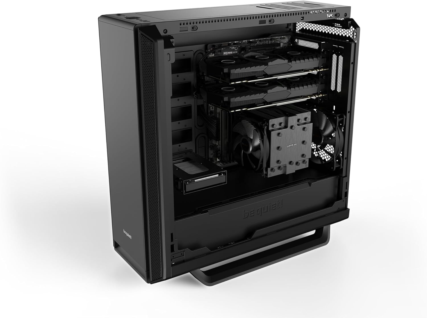 be quiet! Boîtier PC Silent Base 802 Black, 3 Ventilateurs Pure Wings 140 mm, 2 capots supérieurs et Avant interchangeables, Plateau de Carte mère découplé