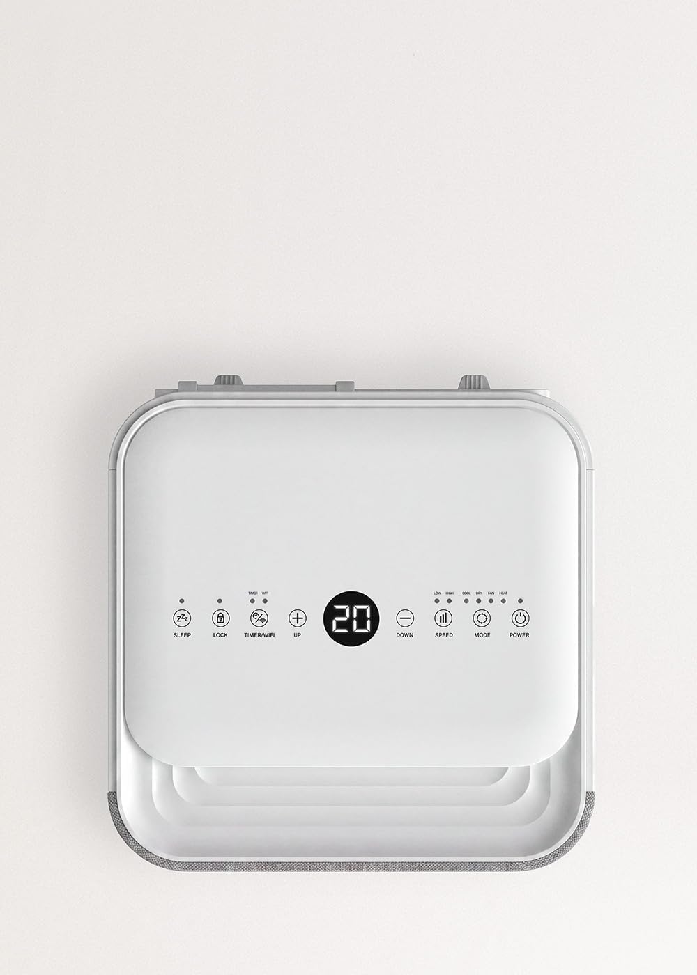 CREATE SILKAIR TEXTILE DUAL CONNECT 9000 / Mobile Klimaanlage 4 in 1 WiFi 9000 BTU mit Wärmepumpe / Mit Absaugset für Schiebe- und Klappfenster, bis 20m², 24L, 1005W