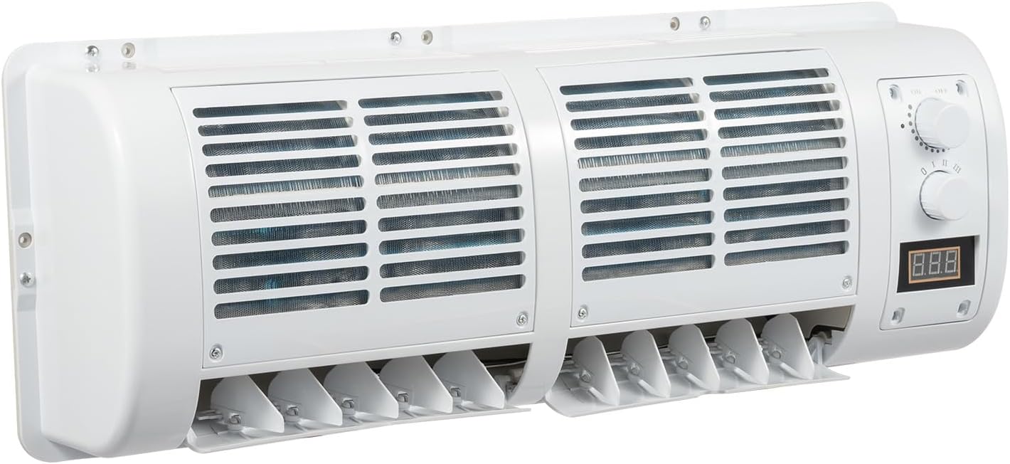 12V Auto Klimaanlage mit LCD Display 100W Auto-Klimaanlagengebläse für Lkw Gabelstapler Wohnmobile und Erntemaschinen Geräuschpegel 65 dB verstellbare Temperaturen 16 bis 30°C