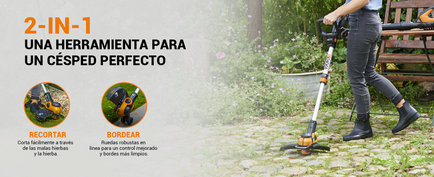 Cortabordes y perfiladora 20V