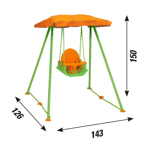 New Plast AMB1319   Altalena Pieghevole Libellula con Parasole e Seggiolino di Sicurezza 3 in 1 : Giochi e giocattoli