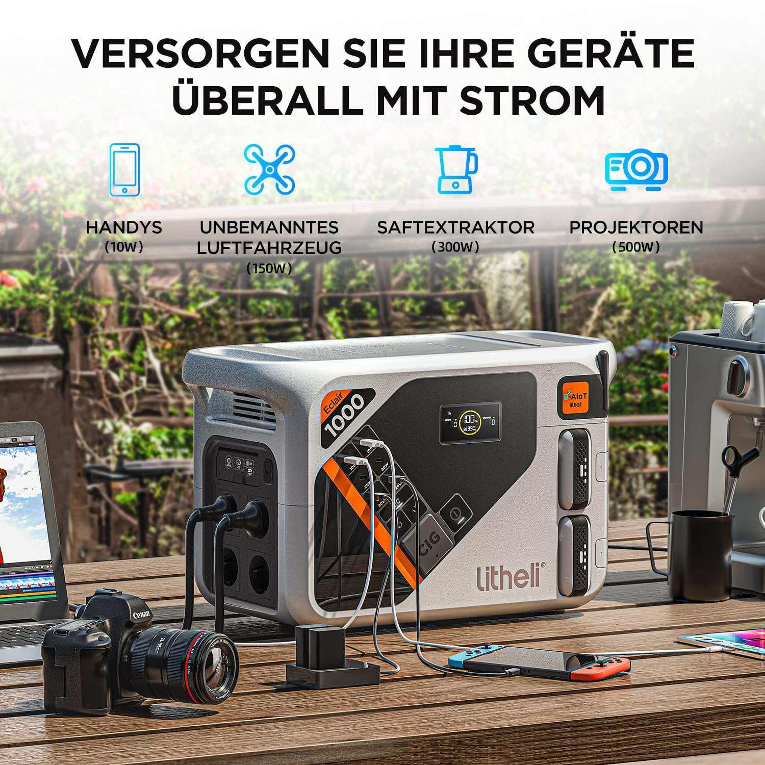 2025 Litheli B1000 Draagbare Powerstation | 1069 Wh / 921 Wh
