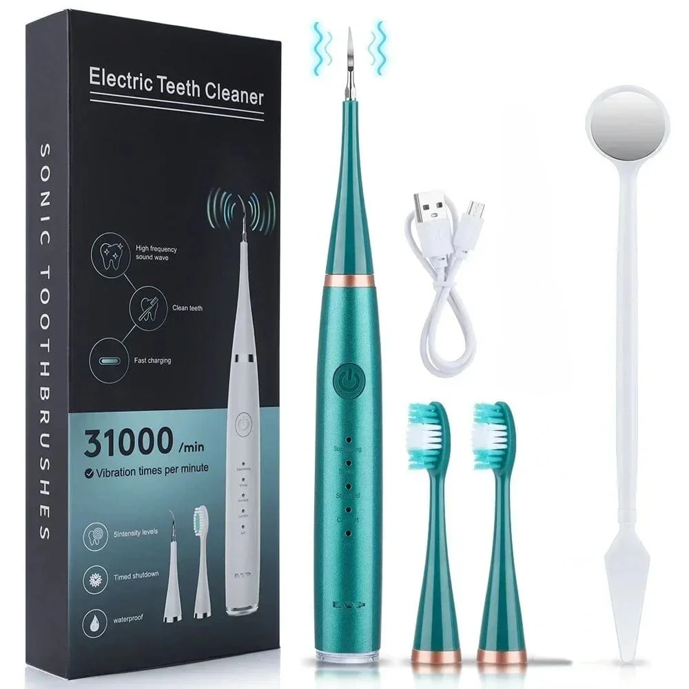 3-in-1 Sonic Electric Toothbrush with USB Charging and Replacement Heads