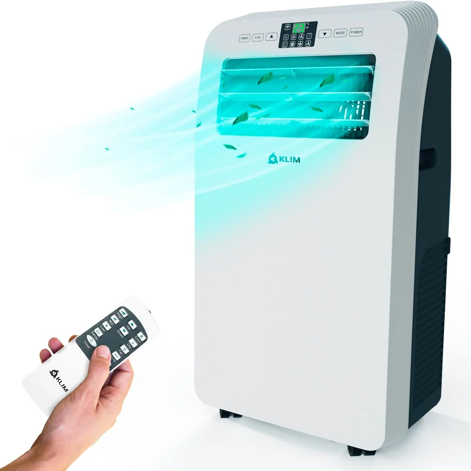 KLIM AC12000 | Krachtige en Stille Mobiele Airconditioner met 12.000 BTU + NIEUW 2024 + met Ge?ntegreerde Ontvochtigingsfunctie, Ventilator en Koelmodus + Afstandsbediening + 5 JAAR BESCHERMING