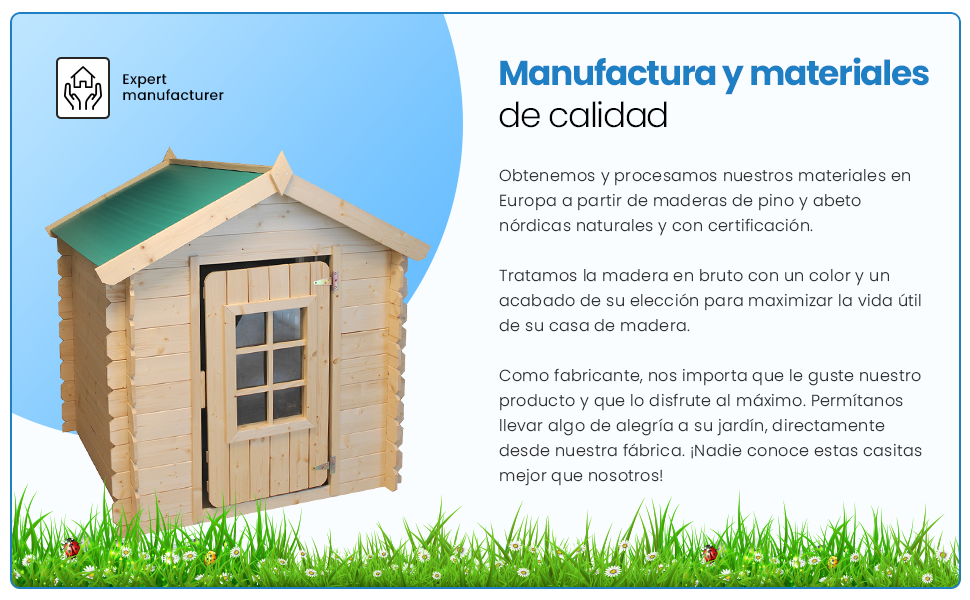  Casa de Madera para niños - Casita de Campo para niños Casa de Juguete de Exteriores