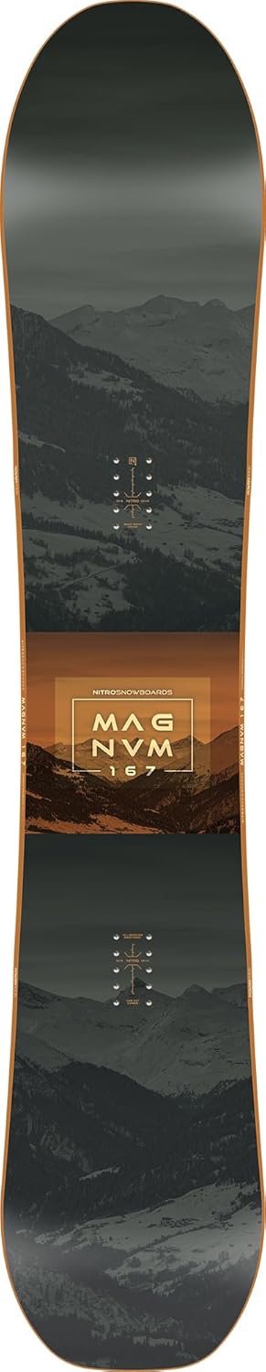 Nitro Snowboards Herren Magnum BRD´25, Allmountainboard, Directional, Cam-Out Camber, All-Terrain, Freeride, Wide, für große Füße