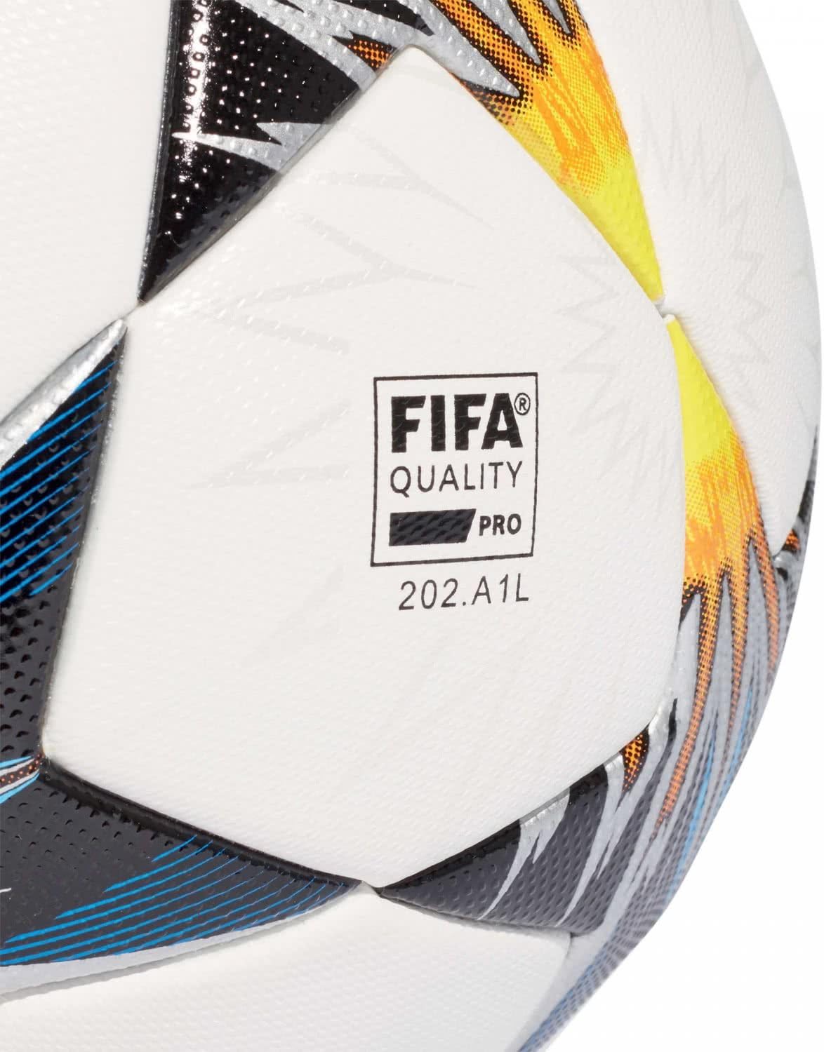 adidas Fußball Ball Finale Kiev OMB Ball, White/Black/SYELLO/Bl, 5, CF1203