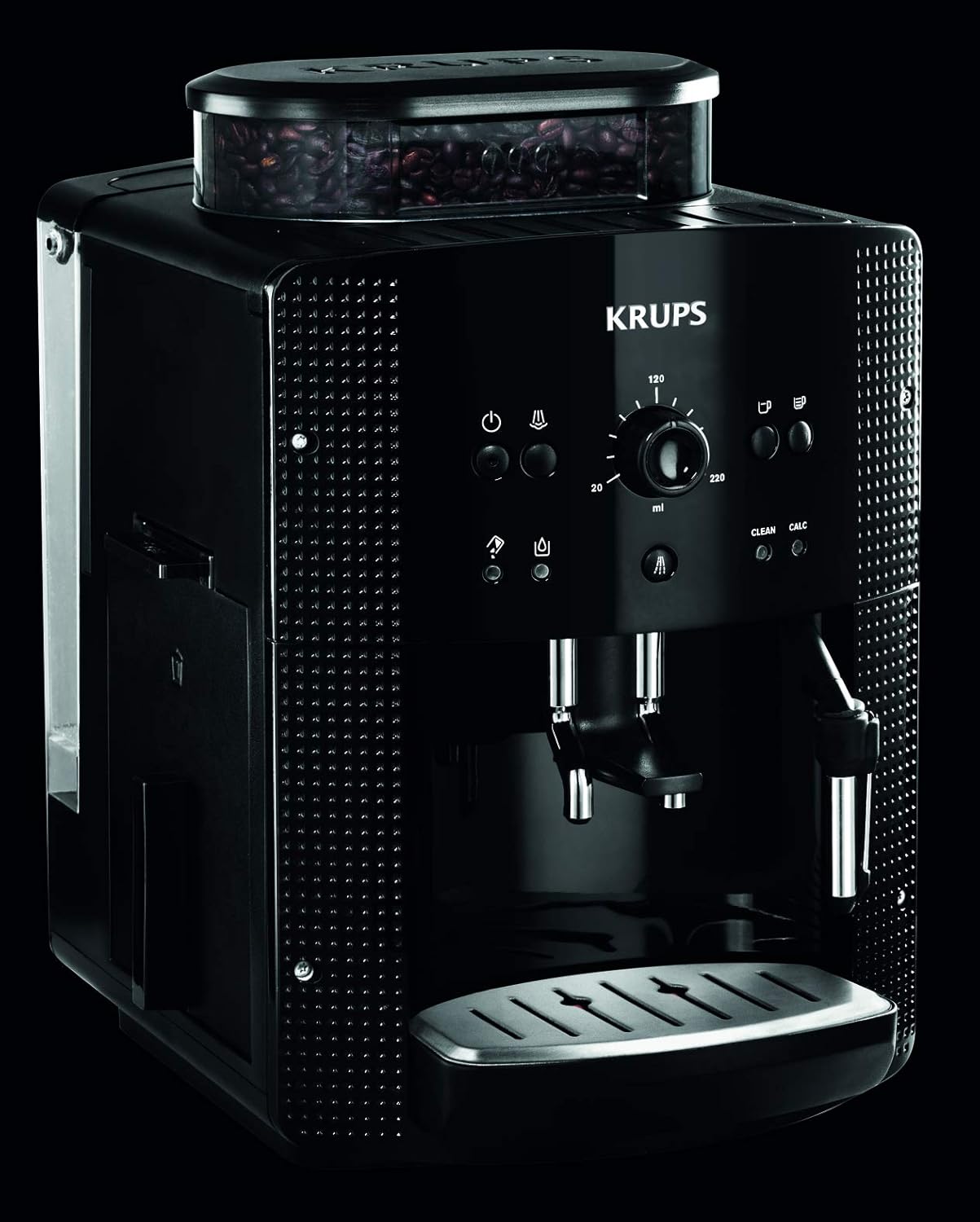 Krups Roma EA81M8 Espressokocher 1,7 l, 3 Temperaturstufen, 3 gemahlene Texturen, Schwarz