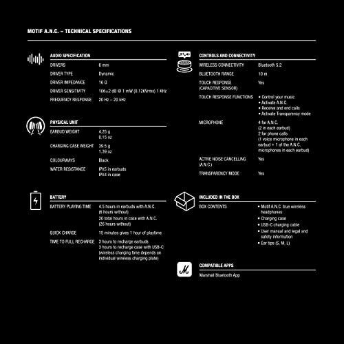 Marshall Motif ANC Cancelling Auricolari