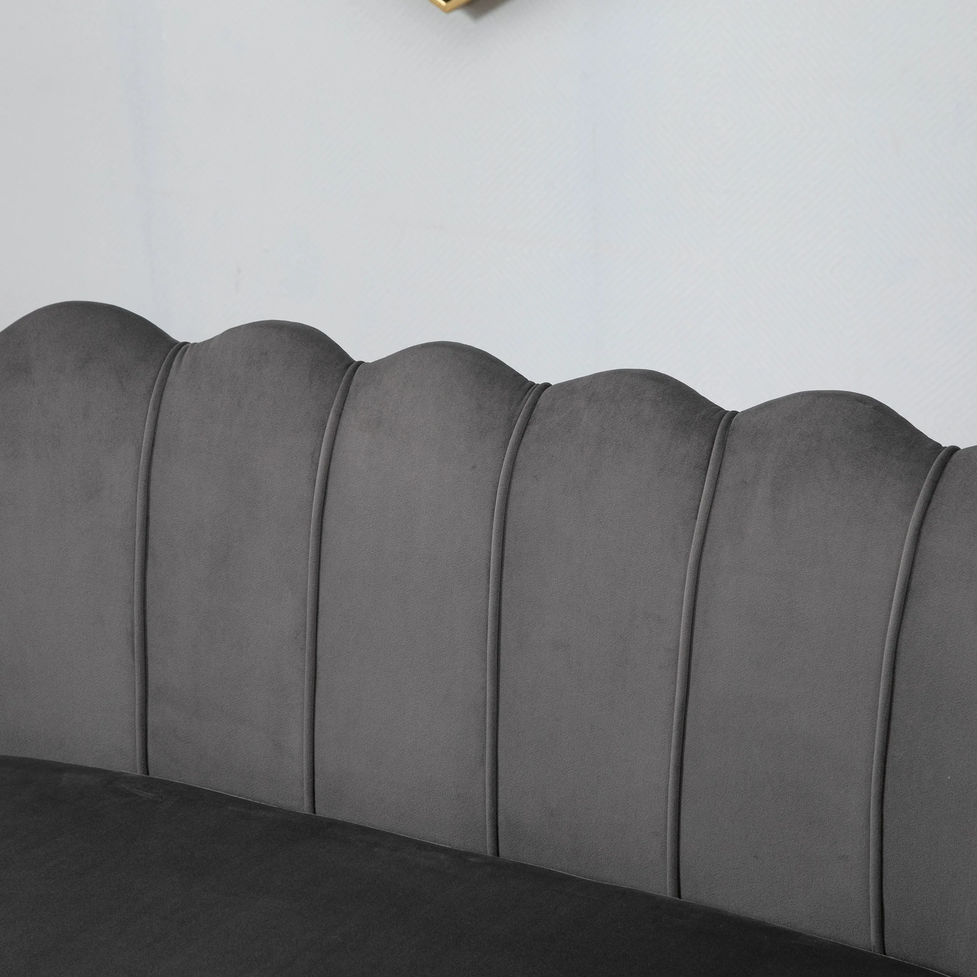 HOMCOM 2-zitsbank bank sofa fluweel velvet touch velours look