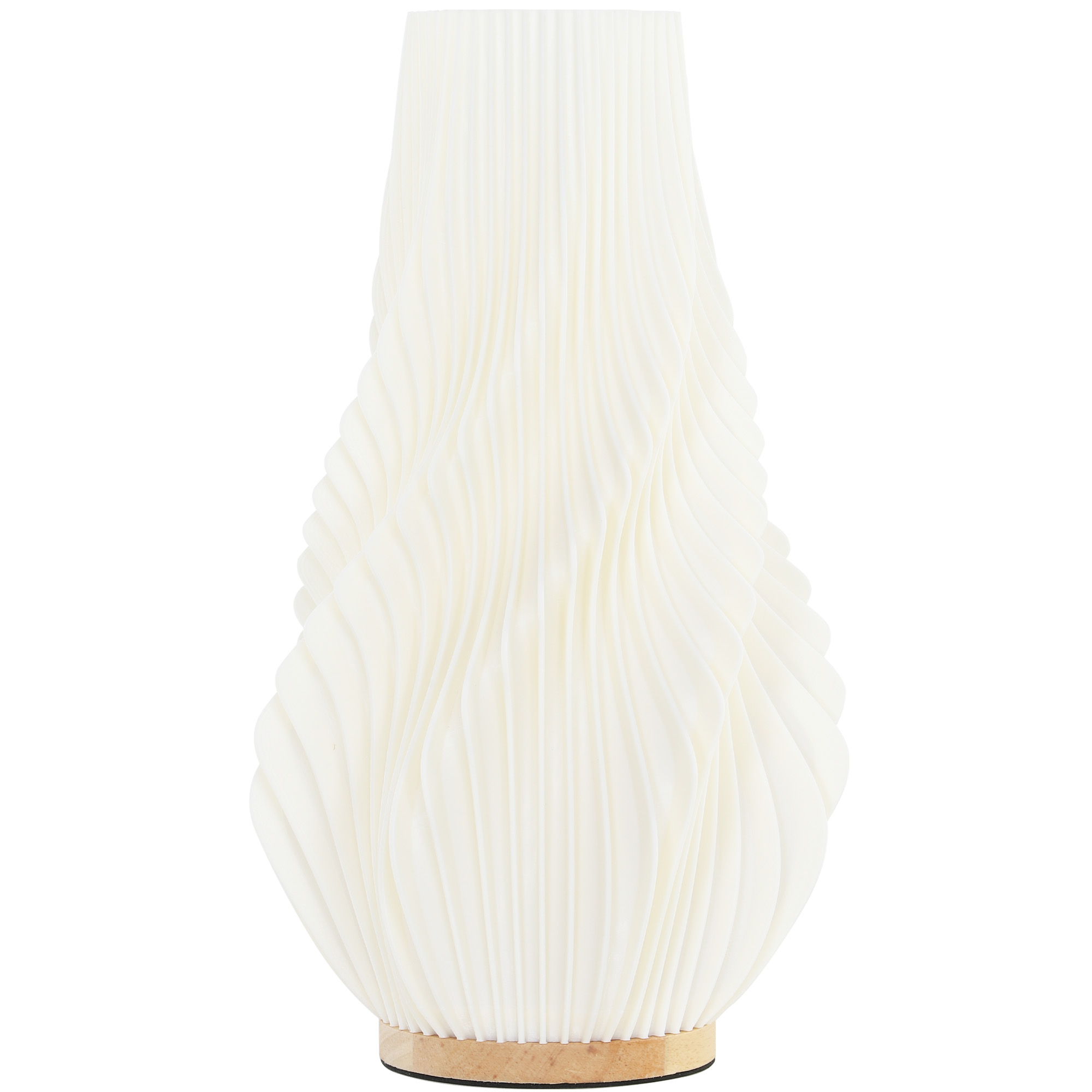 Slimme Tafellamp met App-besturing, Compatibel met Alexa, Kunststof, Hout, Wit