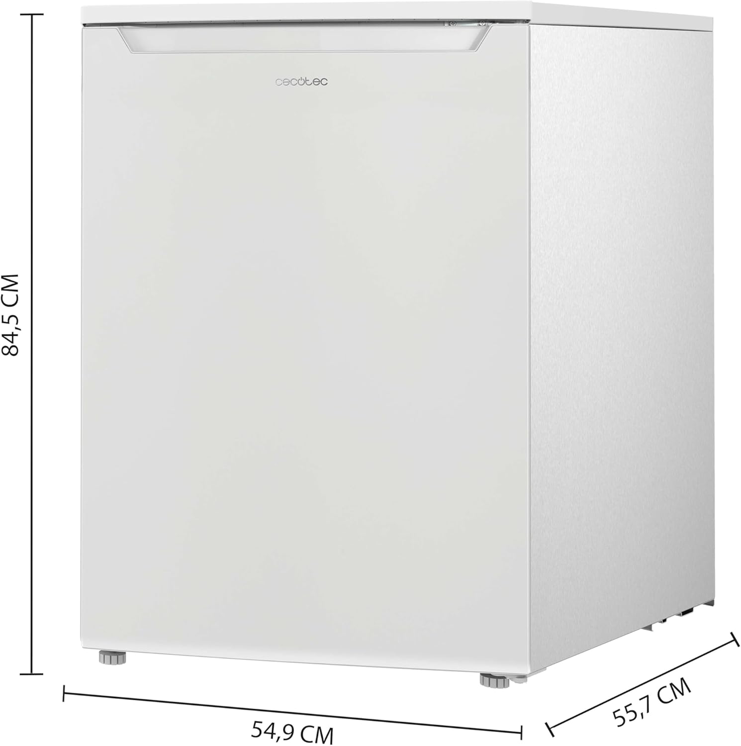 Cecotec Mini Réfrigérateur 107 L Bolero CoolMarket TT 107 White, Classe Énergétique E, Économie d'Énergie, Porte Réversible, Tiroir Congélateur, Faible Niveau Sonore, Design Compact.