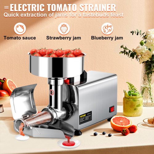 Tomatenpresse Passiergerät 370W elektrische Tomatenpresse Rostfreier Stahl