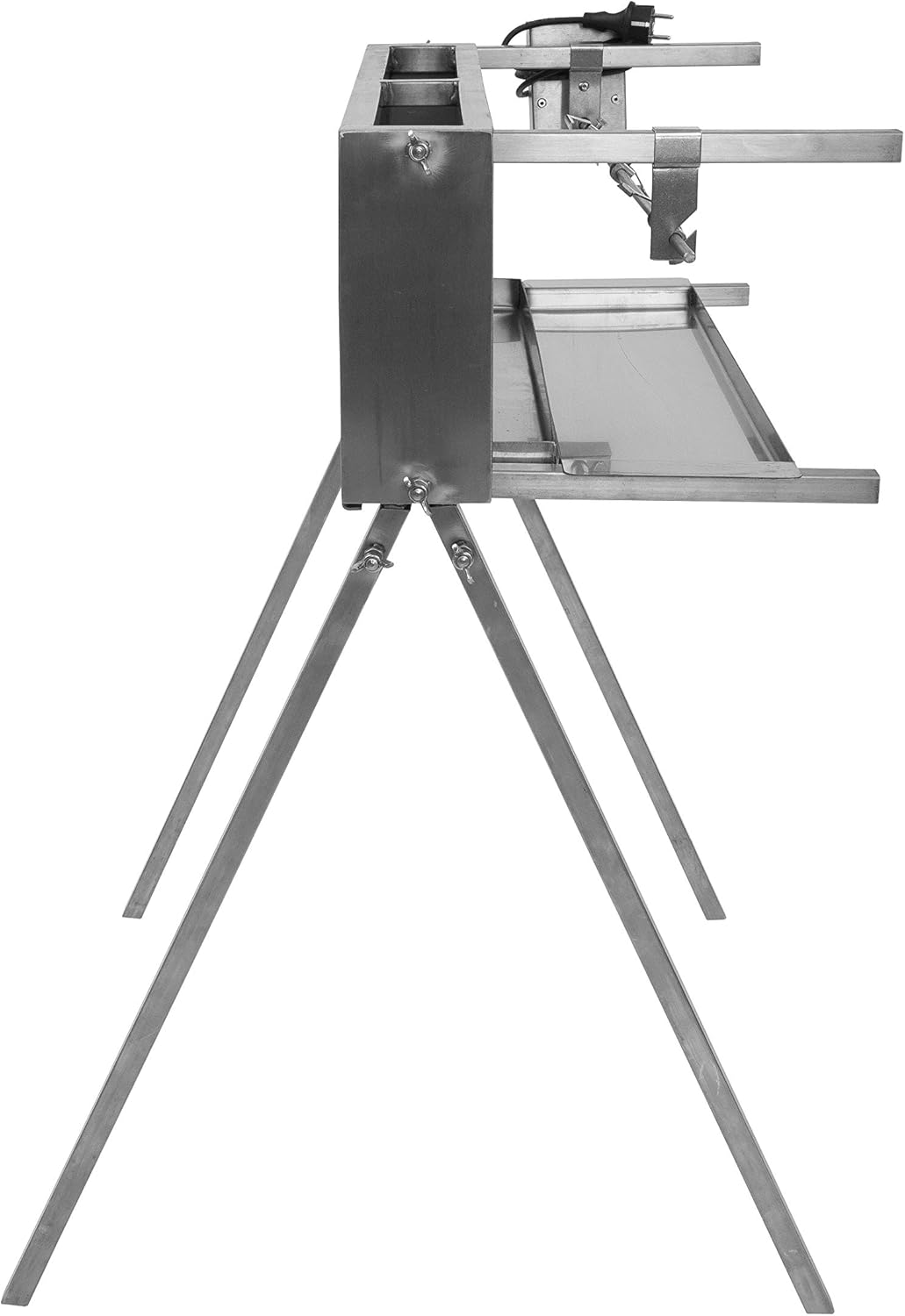 Schneider Grillgeräte 66 für Hähnchen, Rollbraten oder als Spießgrill 16b silber/edelstahl