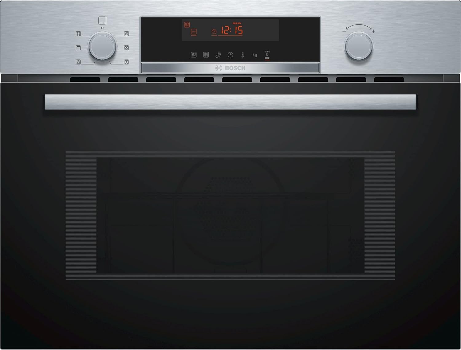 Bosch BFR634GS1 Serie 8 Einbau-Mikrowelle, Türanschlag Rechts, AutoPilot 7 Automatikprogramme, Reinigungsunterstützung, TFT-Touchdisplay, LED-Beleuchtung gleichmäßige Ausleuchtung, 38 x 60 cm, 900 W