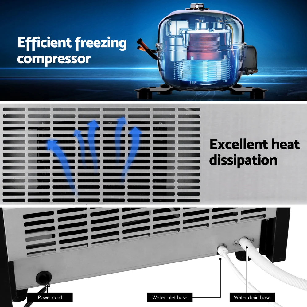 Devanti 60kg Ice Maker Commercial Machine