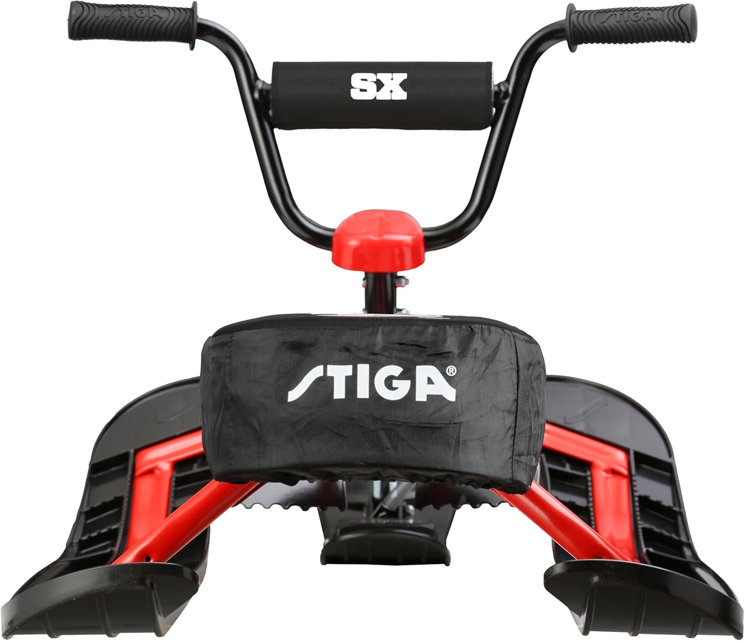 STIGA Snowracer Curve SX – Robuster Schlitten mit BMX-Lenker, Stahlrahmen, Bremse und Zugseilwinde – Lenkschlitten für Kinder ab 7 Jahren und Erwachsene, Max. 90 kg