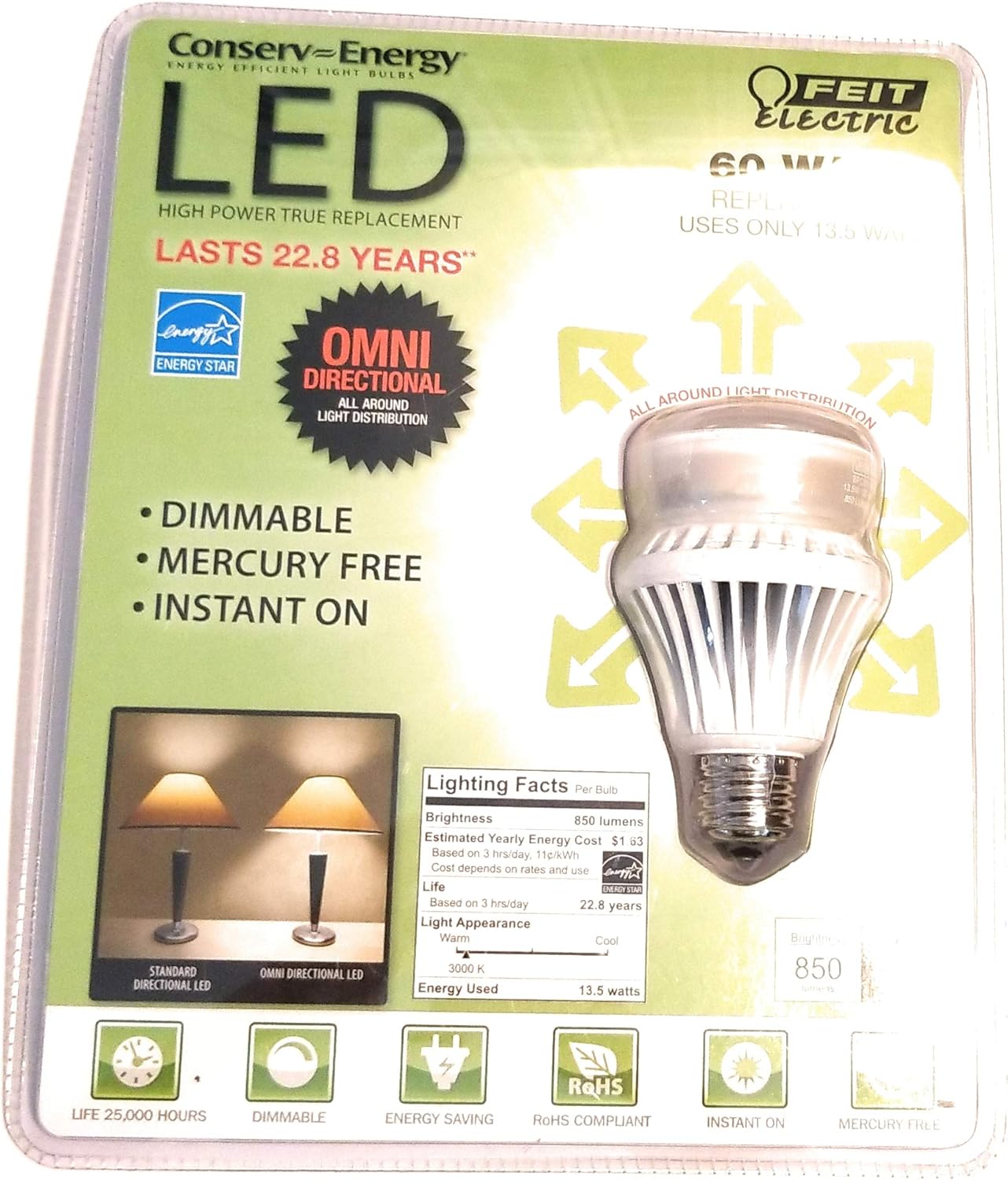 Feit Energiesparlampe Elektrische A19/DM/800/LED dimmbar Leuchtmittel