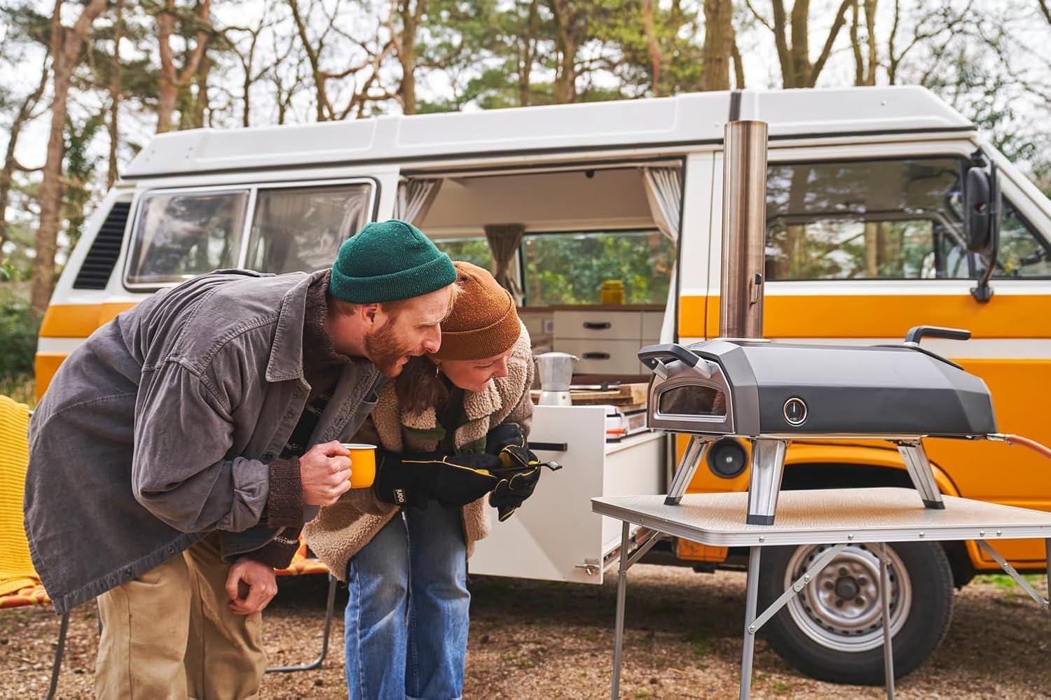 Ooni Karu 2 Multi-Fuel Outdoor Pizza Oven - Wood and Gas Outdoor Pizza Oven with Pizza Stone