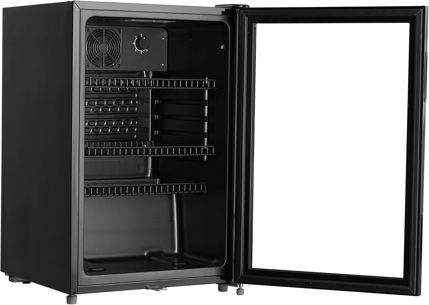 METRO Professional Réfrigérateur à boissons GSC2125B, métal/verre, 54.5 x 54 x 84 cm, 118 L, refroidissement statique par air, avec serrure, noir