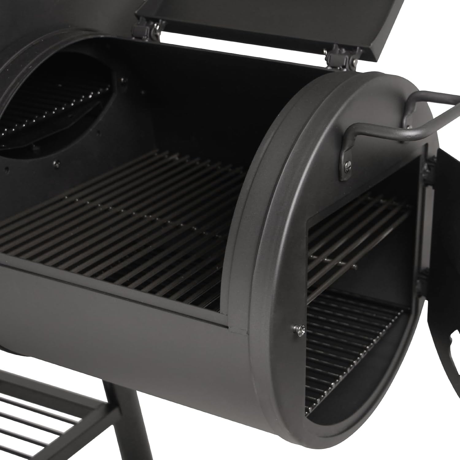 TAINO Yuma XXL 90kg Profi-Smoker massiver Räucherofen Holzkohle schwarz 3,5mm Stahl
