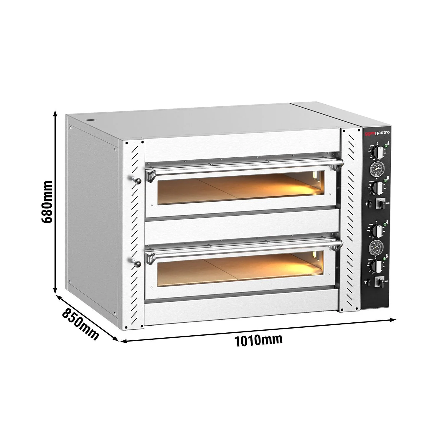 Elektrisk pizzaovn �C 4 + 4x 30 cm �C manuell