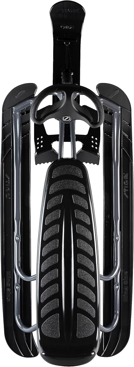 STIGA Erwachsene Schlitten Snowracer Rennrodel King Size GT Lenkschlitten Schwarz/Weiss