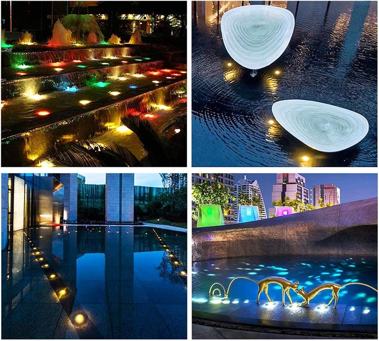 Tauchbarer Led-Poolstrahler – Unterwassereinbauleuchte, Einbaustrahler, Unter Wasser Eingebetteter Poolstrahler, Led 12 V, Wasserdicht, Ip68, Edelstahl, Pool-/Teichbeleuchtung (Lila Licht 24 W)
