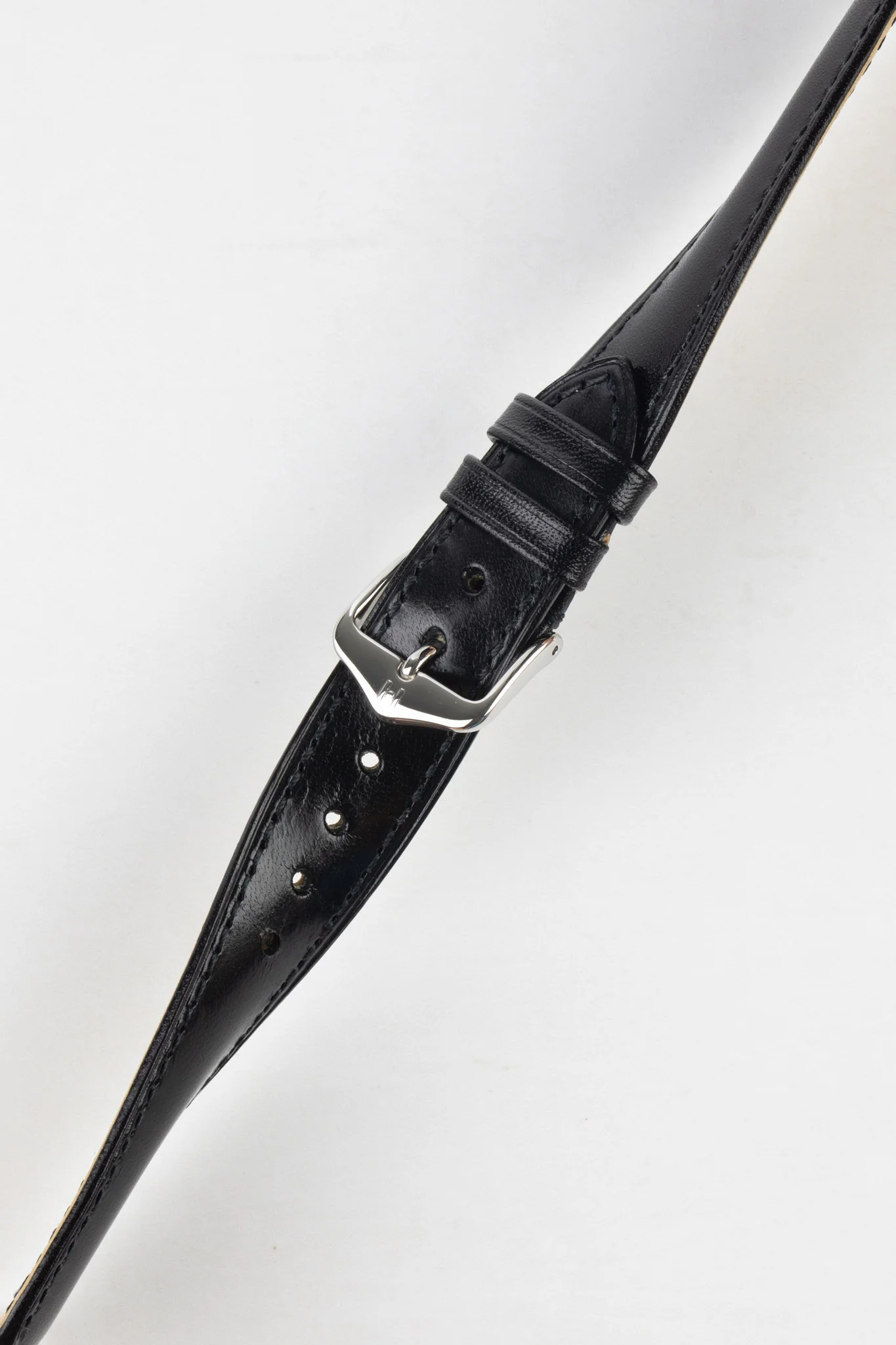 Hirsch SIENA Tuscan Leather Watch Strap in BLACK