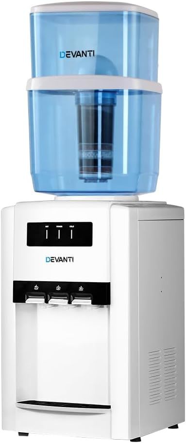Devanti 22L Top Loading Water Dispenser with Filtered Cold & Hot Settings