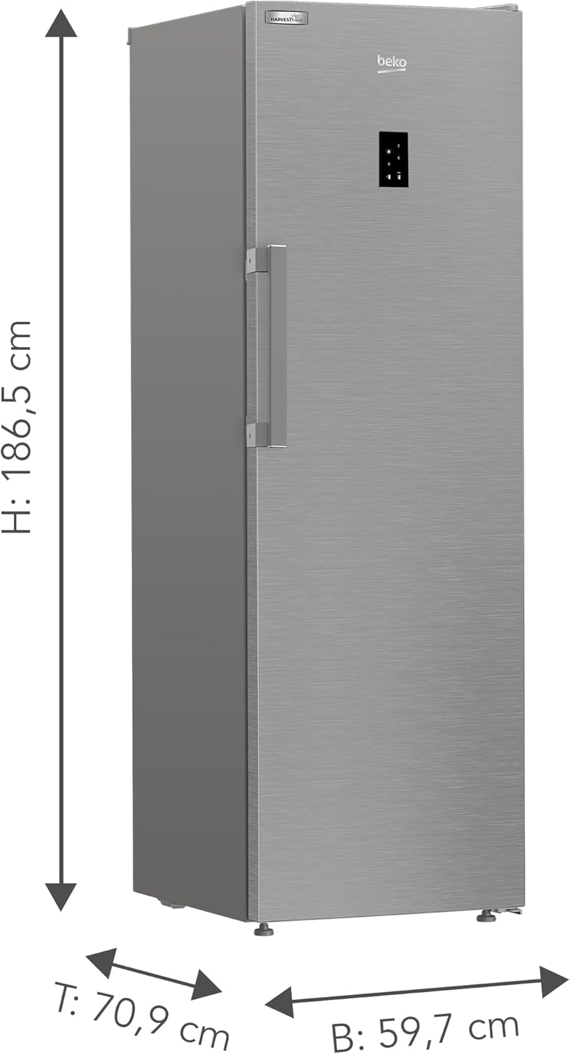 Réfrigérateur | Pose libre | Monoporte tout utile | Ventilateur réfrigé BEKO - B3RMLNE444HXB