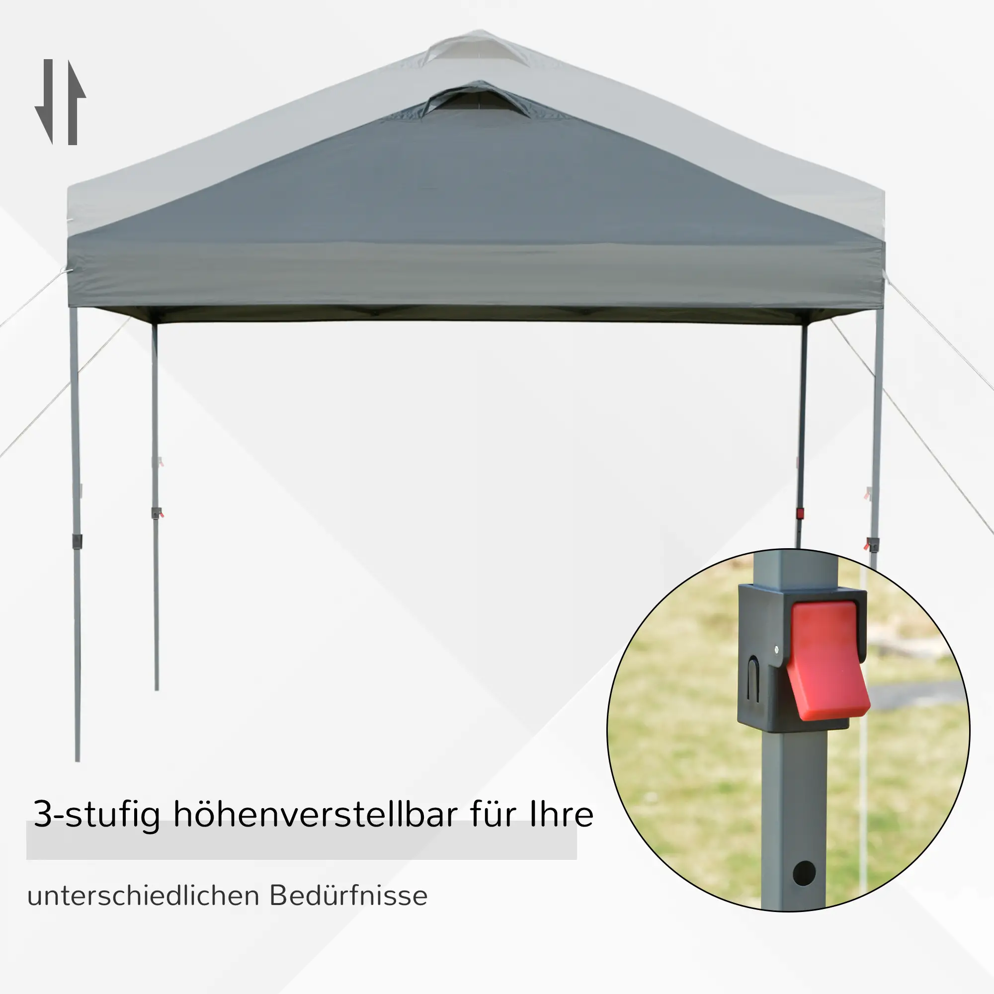 Outsunny Paviljoen 3x3 m waterdicht & opvouwbaar