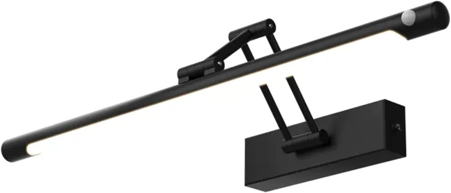 Waschtischleuchten, Aluminium, moderne LED-Badezimmer-Waschtischleuchten über langem Spiegel, moderne LED-Badbeleuchtung, weißes Licht (IP65 wasserdicht) (Farbe: Schwarz, Größe: 40 x 25 cm)