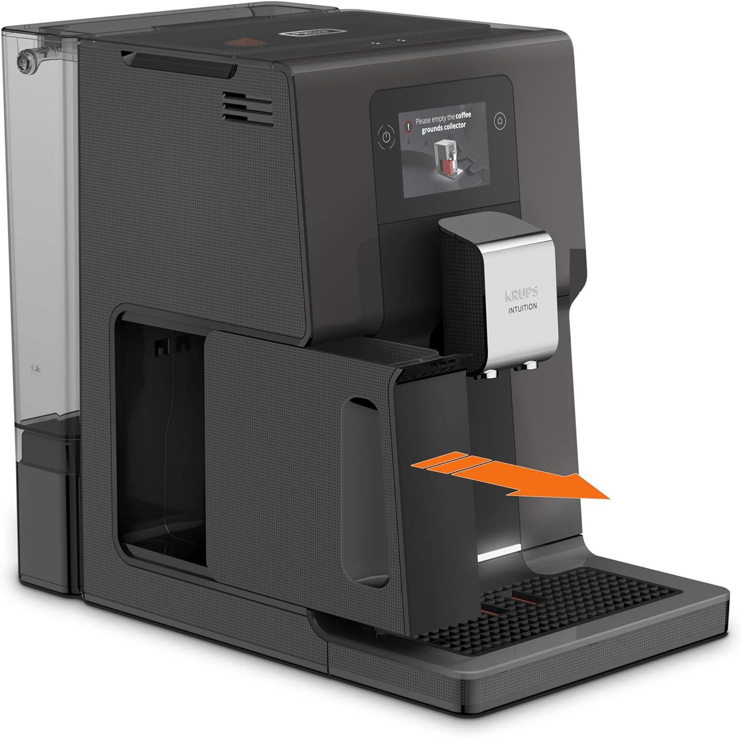 Krups Intuition Preference Kaffeevollautomat mit Milchschlauch, 11 Getränke, Personalisierung, 2-Tassen-Funktion, Kaffeemaschine, Schwarz, EA872810