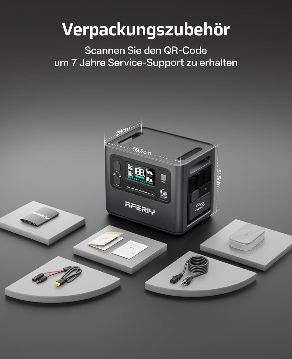 AFERIY 2800W Tragbare Powerstation, 2048Wh LiFePO4 In 1,5h Schnellladbar, 13 Ausgänge, Reine Sinuswelle 230V, USV, Erweiterbar Auf 4096Wh, Solar Generator Für Camping/Home-Office 2025 Neue