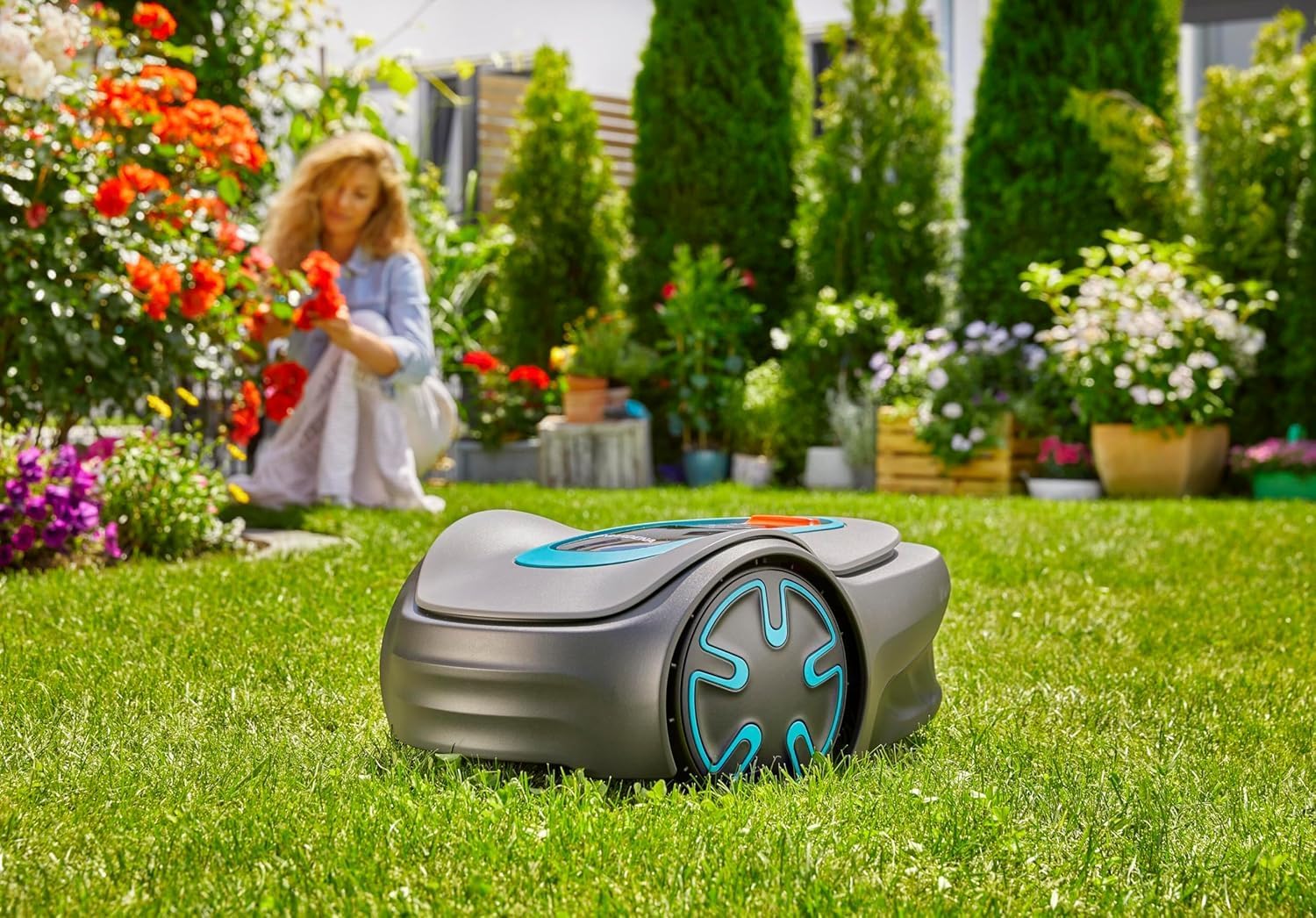Gardena Mähroboter SILENO minimo 250 m²: intelligenter Rasenmäher mit optimaler Konnektivität, mit Gardena Bluetooth App programmierbar, DE-Version (15201-20)