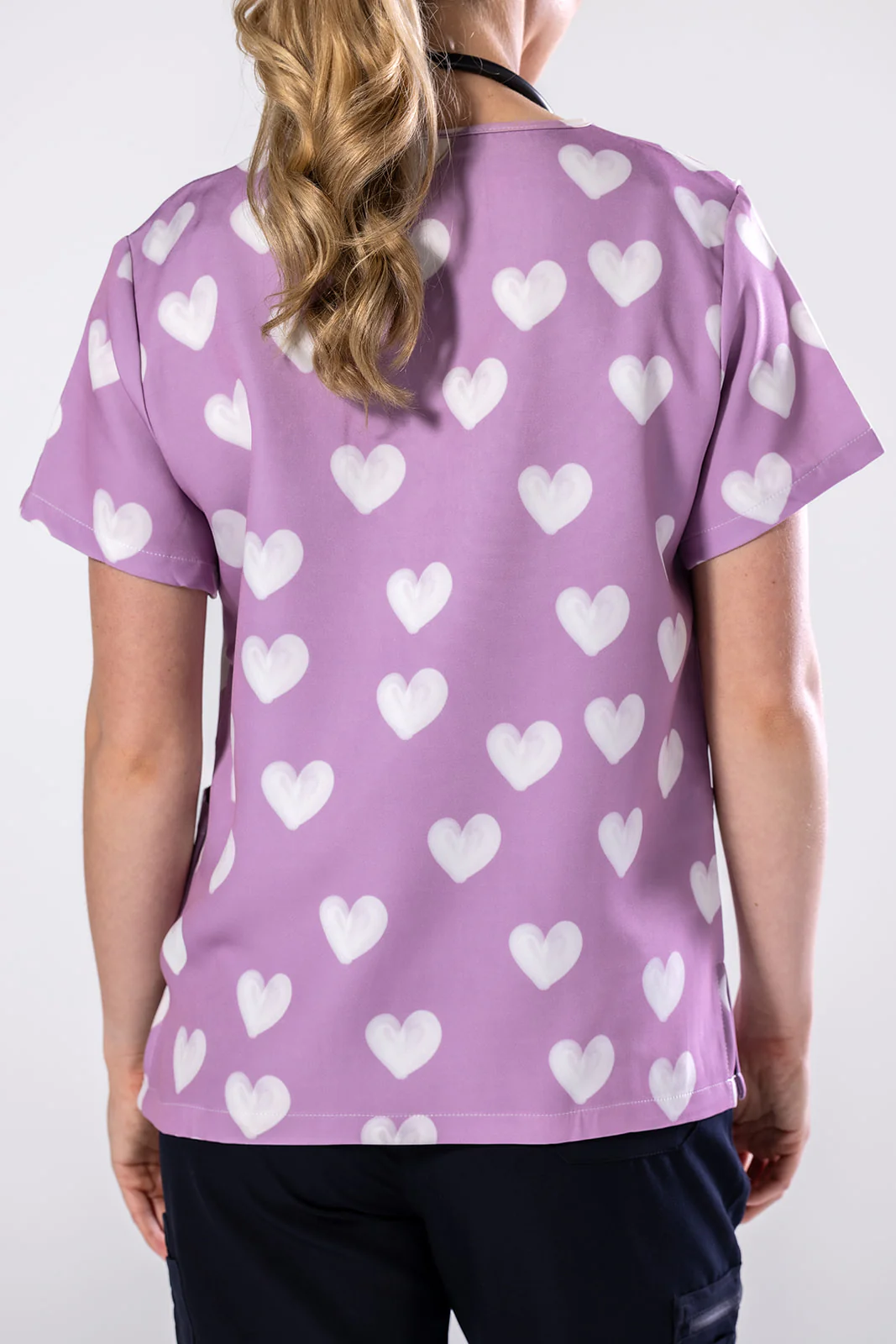 Lavender Love Scrub Top