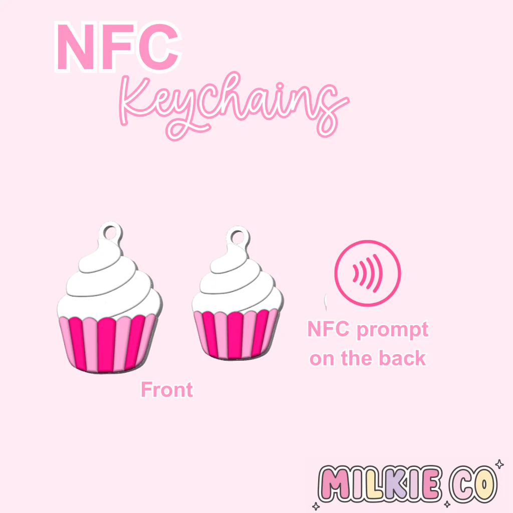 Cupcake NFC Keychain