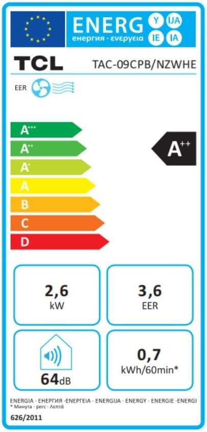 TCL WHITE 9000 BTU Klima 2,6 kW mobiles Klimagerät mobile Klimaanlage