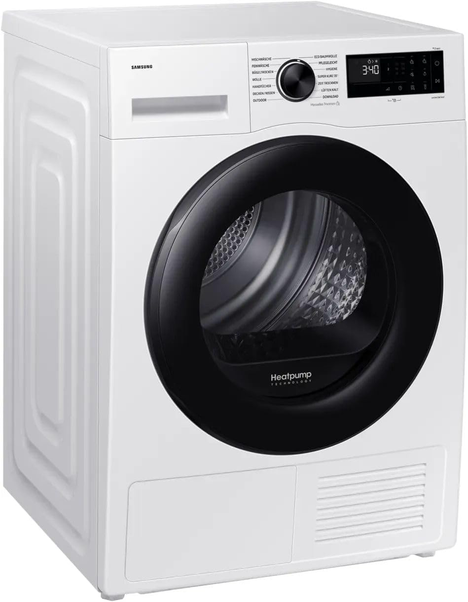 Wärmepumpentrockner, DV5000D, 9 kg, EEK: C, AI Wäschetrockner mit WiFi-SmartThings-App, Hygiene-Programm, Air Refresh, Knitterschutz, DV90DG52A0AEEG