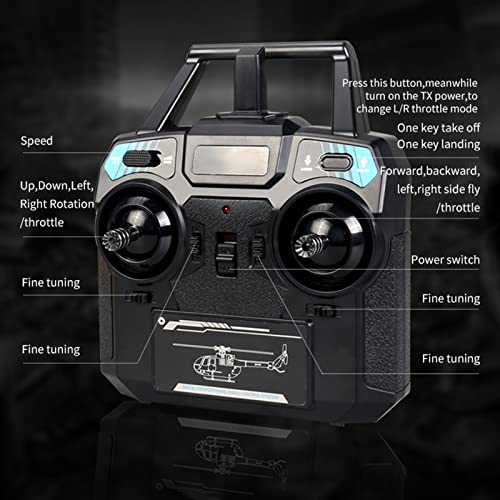 KKnoon Elicottero Telecomandato, Elicottero Radiocomandato, Aereo Telecomandato per Bambini, Elicottero RC Giocattolo da interno Regalo per Principianti Ragazzi Ragazze Adulti, Grigio : Giochi e giocattoli