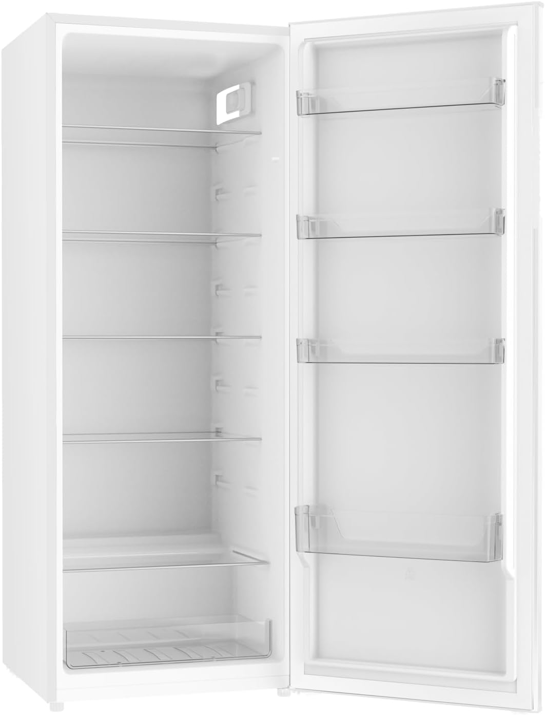 PKM Kühlschrank KS 242-EM | Weiß | 242 Liter | Vollraumkühlschrank | LED-Beleuchtung | wechselbarer Türanschlag | 4 Türablagen | 4 Glasfächer | mit Gemüseschublade
