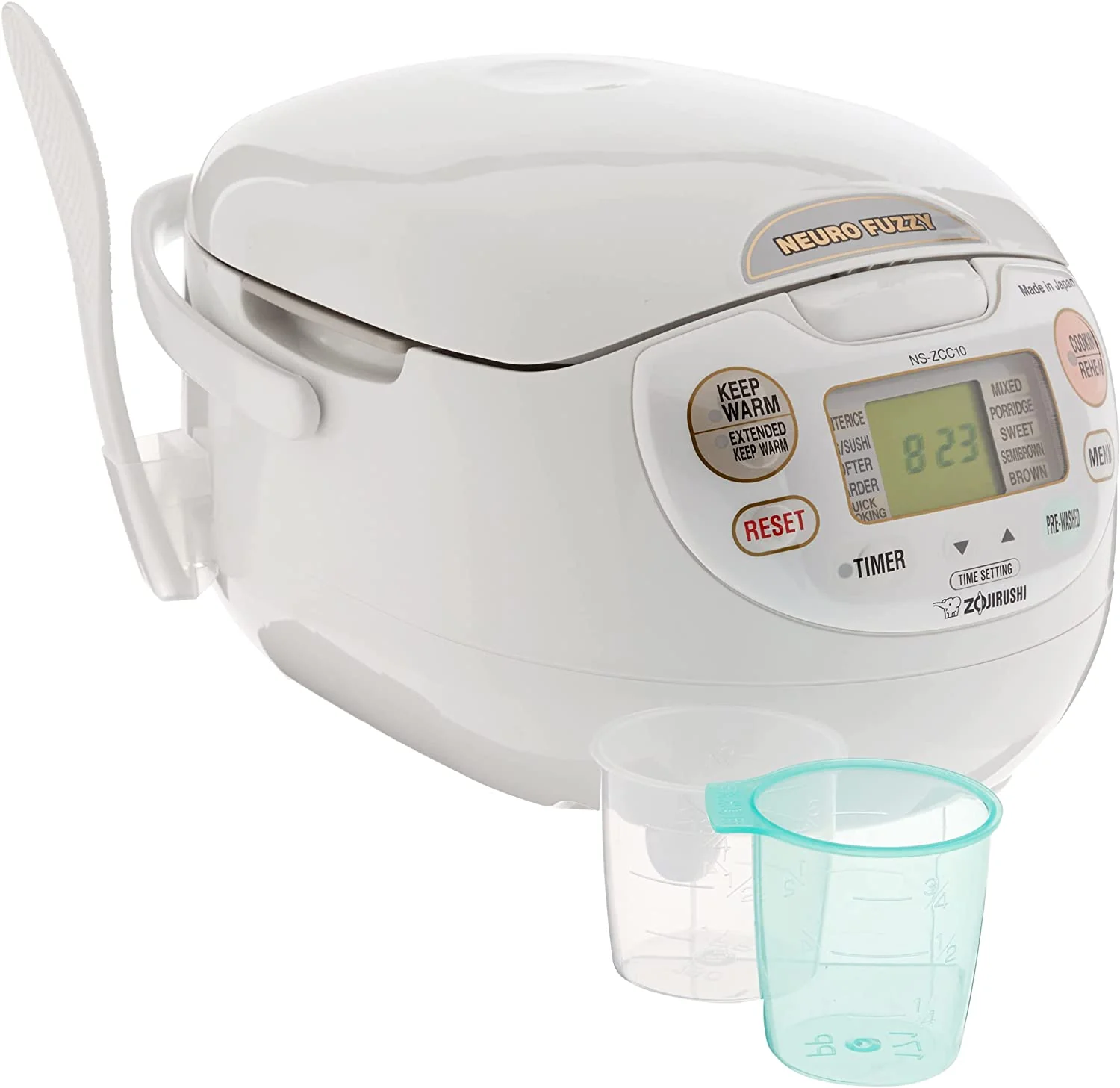 Zojirushi. Made in Japan Neuro Fuzzy Rice Cooker. 5.5-Cup. Premium White