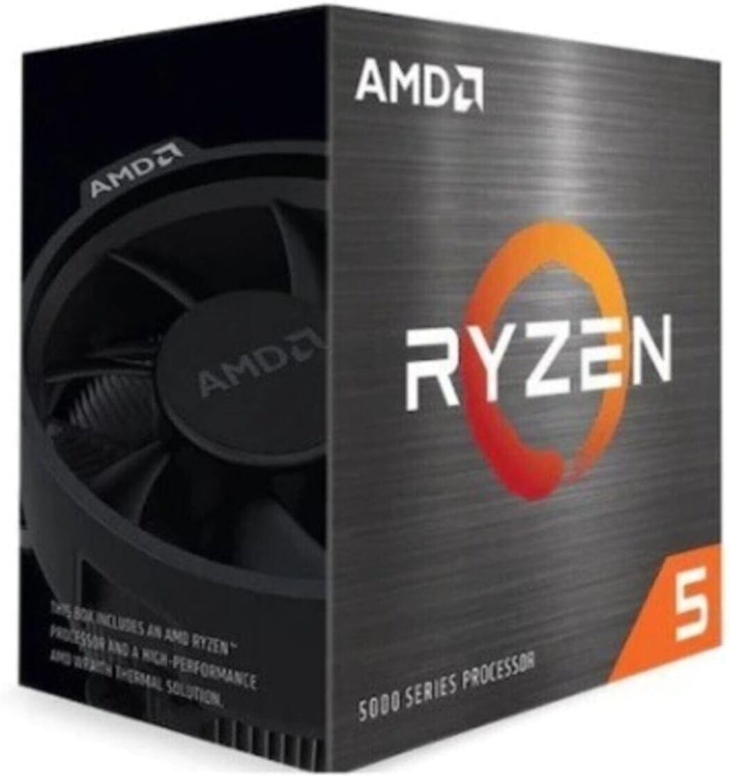 AMD Ryzen 5 5600X Processeur (6 Coeurs/12Threads, 65W TDP, Socket AM4, Cache 35Mo, jusqu'à 4.6 GHz Fréquence Boost, Ventilateur wraith Stealth)