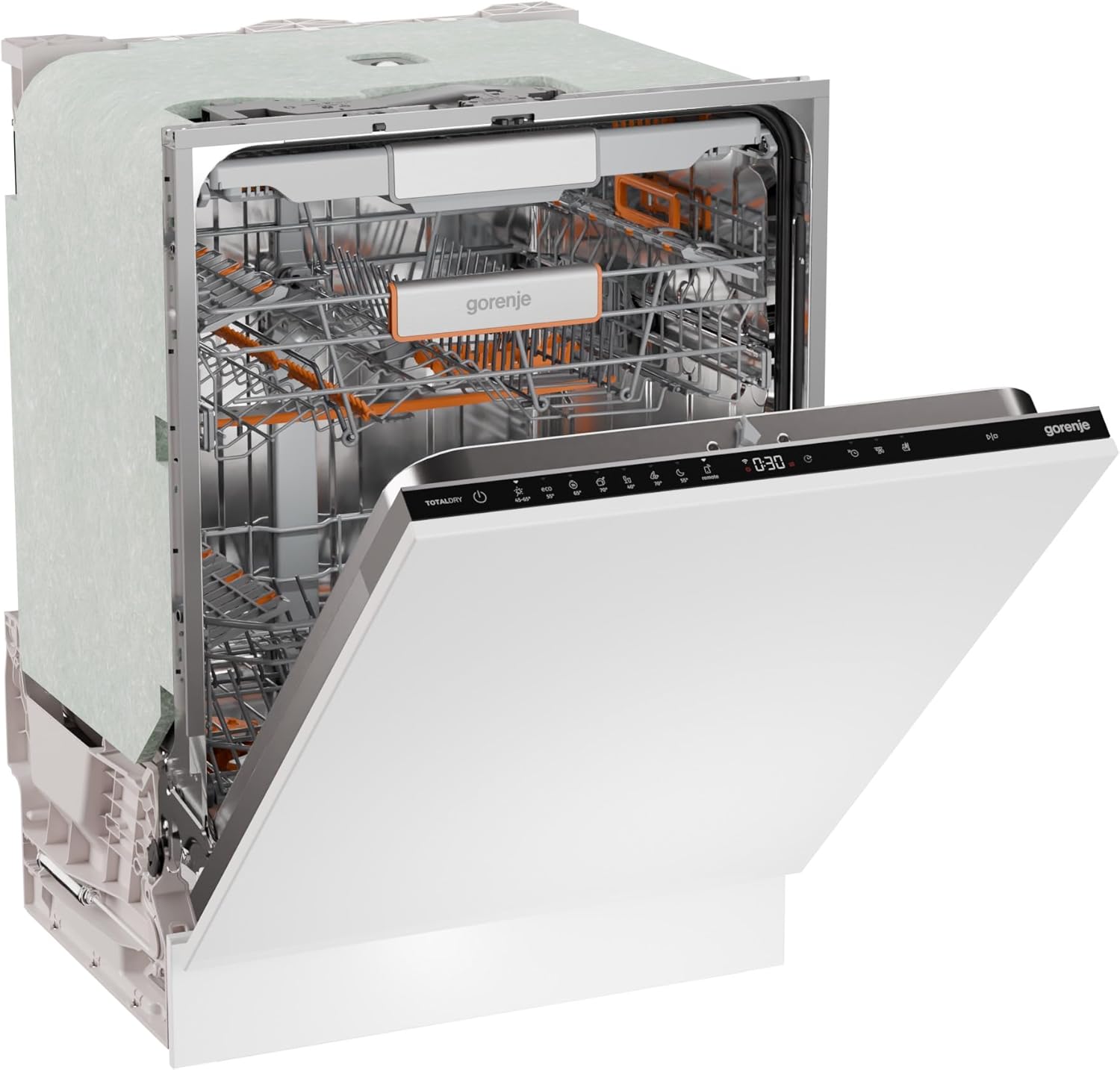 Gorenje GV663A66 Geschirrspüler/Einbaugerät FRONT NICHT ENTHALTEN/Made in EU/60 breite/16 Maßgedecke/8 Programme/TotalDry/Nachtprogramm/Status LED Licht/EEK: A-10%/Einbaumaße (HxBxT): 82 x 60 x 55,5cm
